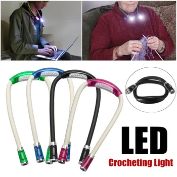 Buch Lesen Häkeln Licht Einstellbar 360 ° Winkel Flexible Freisprecheinrichtung Led Neck Licht Umarmung Lesen