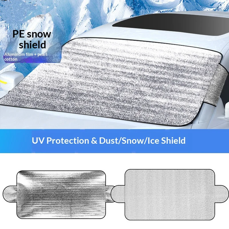Auto-Windschutzscheiben-Schneeabdeckung | PE-Aluminiumfolie – Bild 2