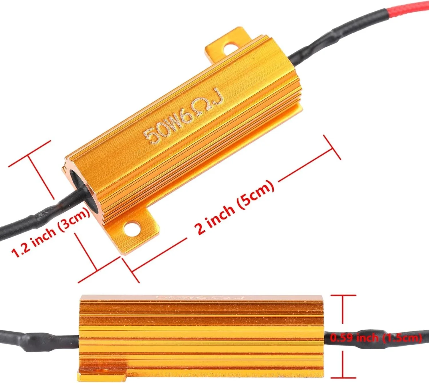 50W 6 Ohm LED-Lastwiderstand Blinkrelais (4 Stück) – Bild 2