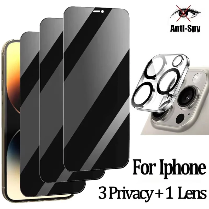 IPhone 16 17 18 15 14 pro Privatsphäre gehärtetes Glas sichtschutz für iphone 15 14 13 12 11 pro max iphone14