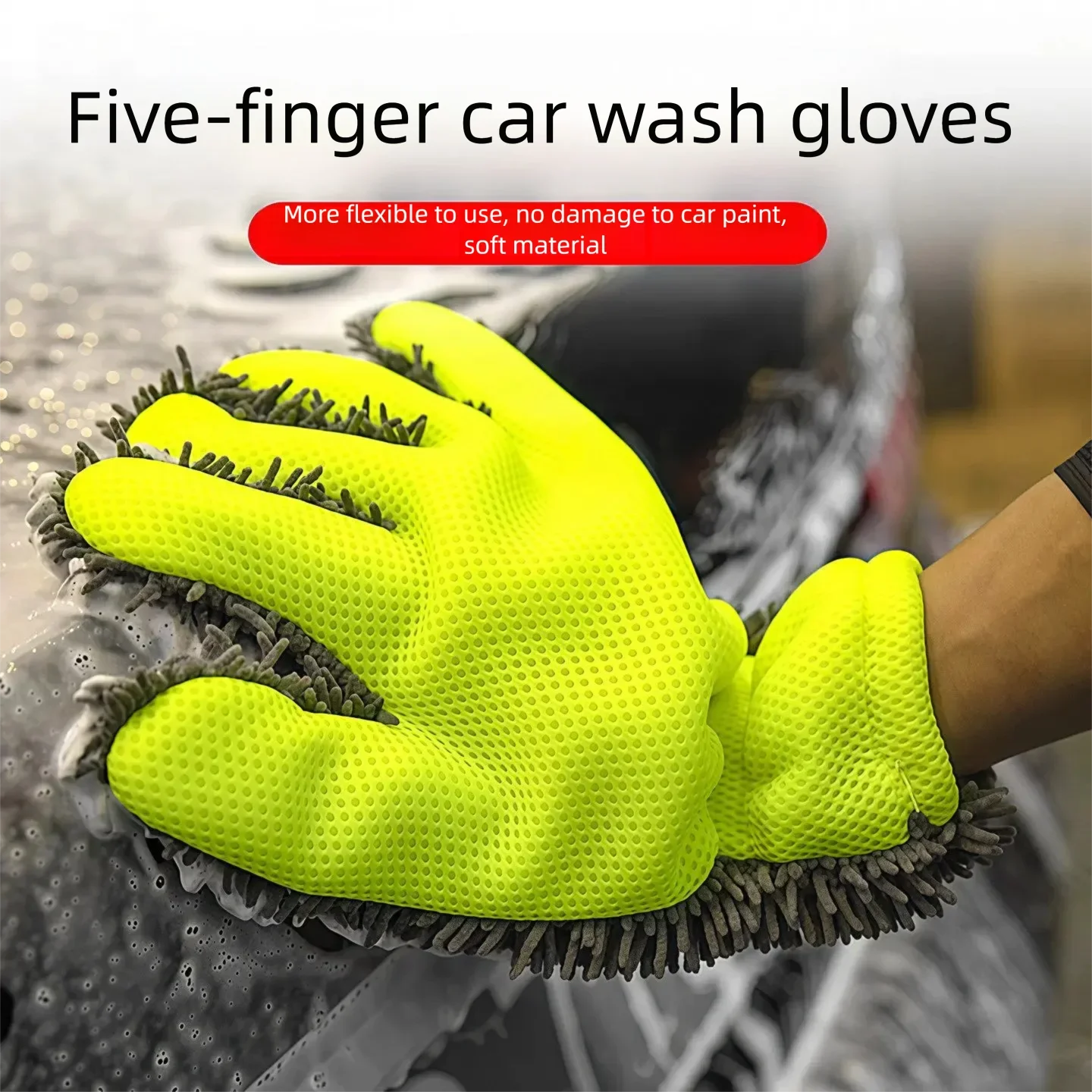 Handschuh für Autowäsche Autowaschschwamm Waschhandschuh Autopflege-Werkzeuge HMMB05