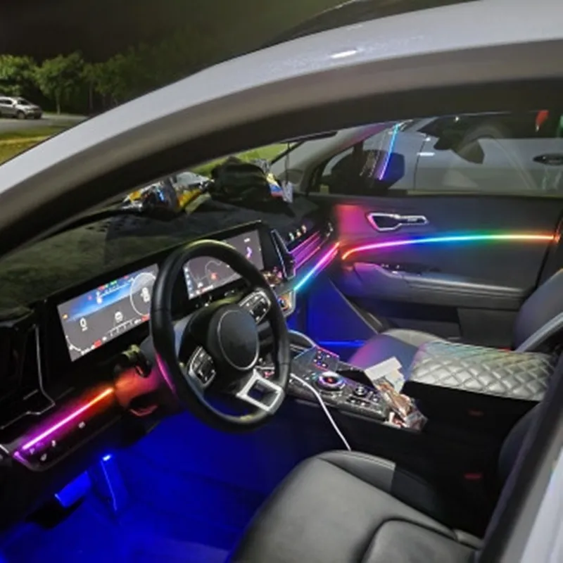 Universal Symphony Auto LED Umgebungslicht 64 RGB Farbe Auto Innenraum – Bild 4