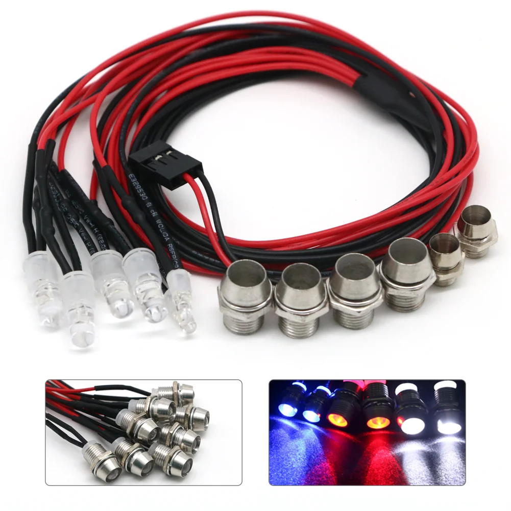 2/3/4/6/8 Lichter 70 cm Länge RC LED Nacht Scheinwerfer 3/5mm LED Licht für Modell Drift Crawler Auto Für RC