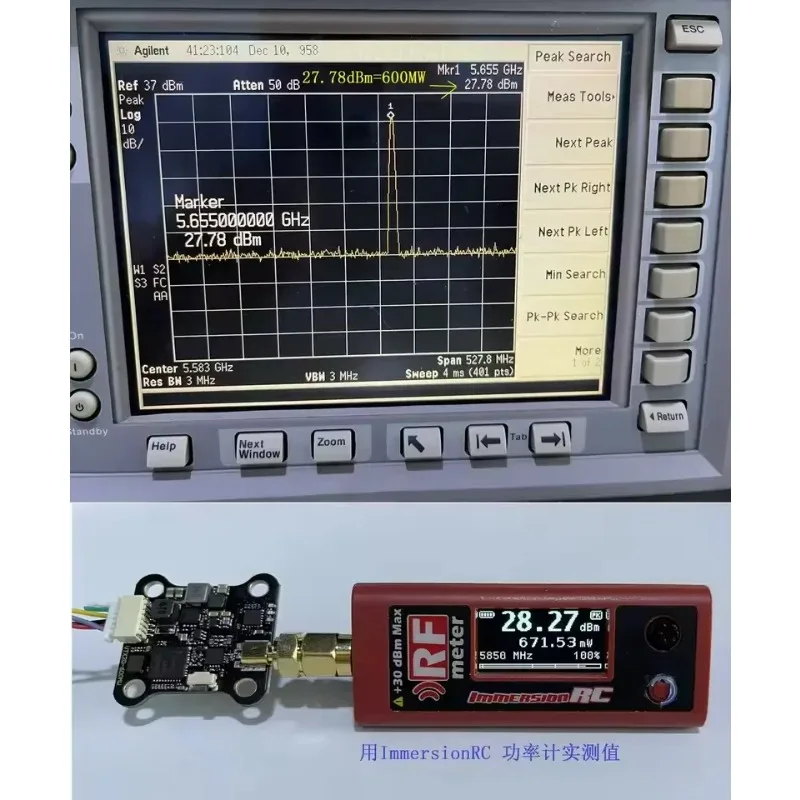 JHEMCU VTX20-600 5.8G 40CH VTX 25-600mW Umschaltbarer Pit-Modus 7-26V – Bild 6