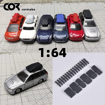 Dachgepäckträger Dachbox Gepäckträger Automodell Autoteile Miniatur-Diorama 1/64 für Auto LKW Rennwagen