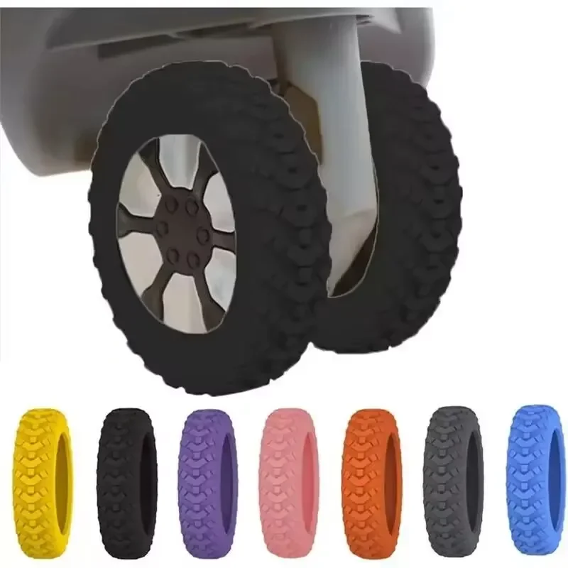 Verdicken Textur Silikon Räder Schutz Reise Gepäck Caster Schuhe Reduzieren Lärm Räder Schutz (8 Stück)