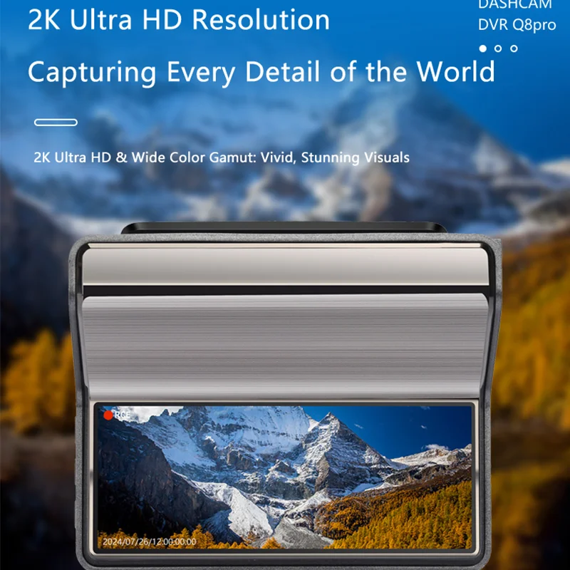 Dash Cam UHD 2K für Auto Kamera Nachtsicht mit GPS WiFi 24h Parkplatz – Bild 4