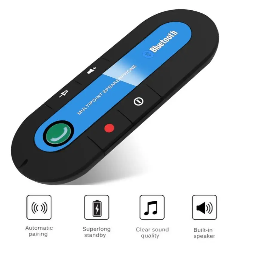Drahtlose Freisprecheinrichtung Auto Bluetooth Kit 4,1 Sonnenblende Bluetooth Lautsprecher