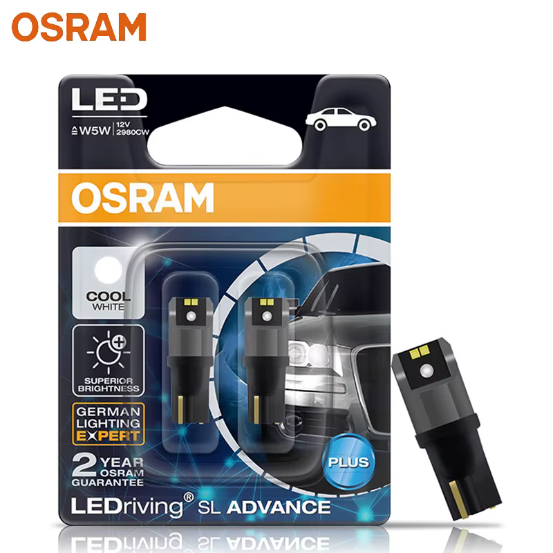 OSRAM LED T10 6000K W5W 194 LEDriving SL Advance 6000K Weiß Auto Leselampen Türlampen Innenbeleuchtung 12V