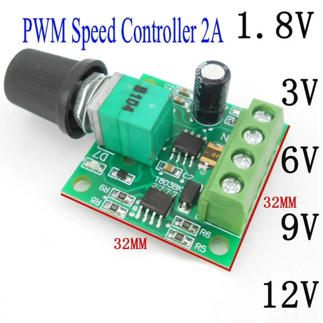 DC-Motor 1,8V 3V 5V 6V 12V PWM Einstellbarer Geschwindigkeitsregler – Bild 6