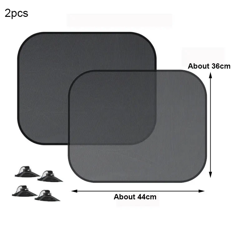 SEAMETAL 2PCS Auto Fenster Sonnenschutz Abdeckung Sonnenschutz UV Schutz Auto Vorne Hinten Schwarz Fenster