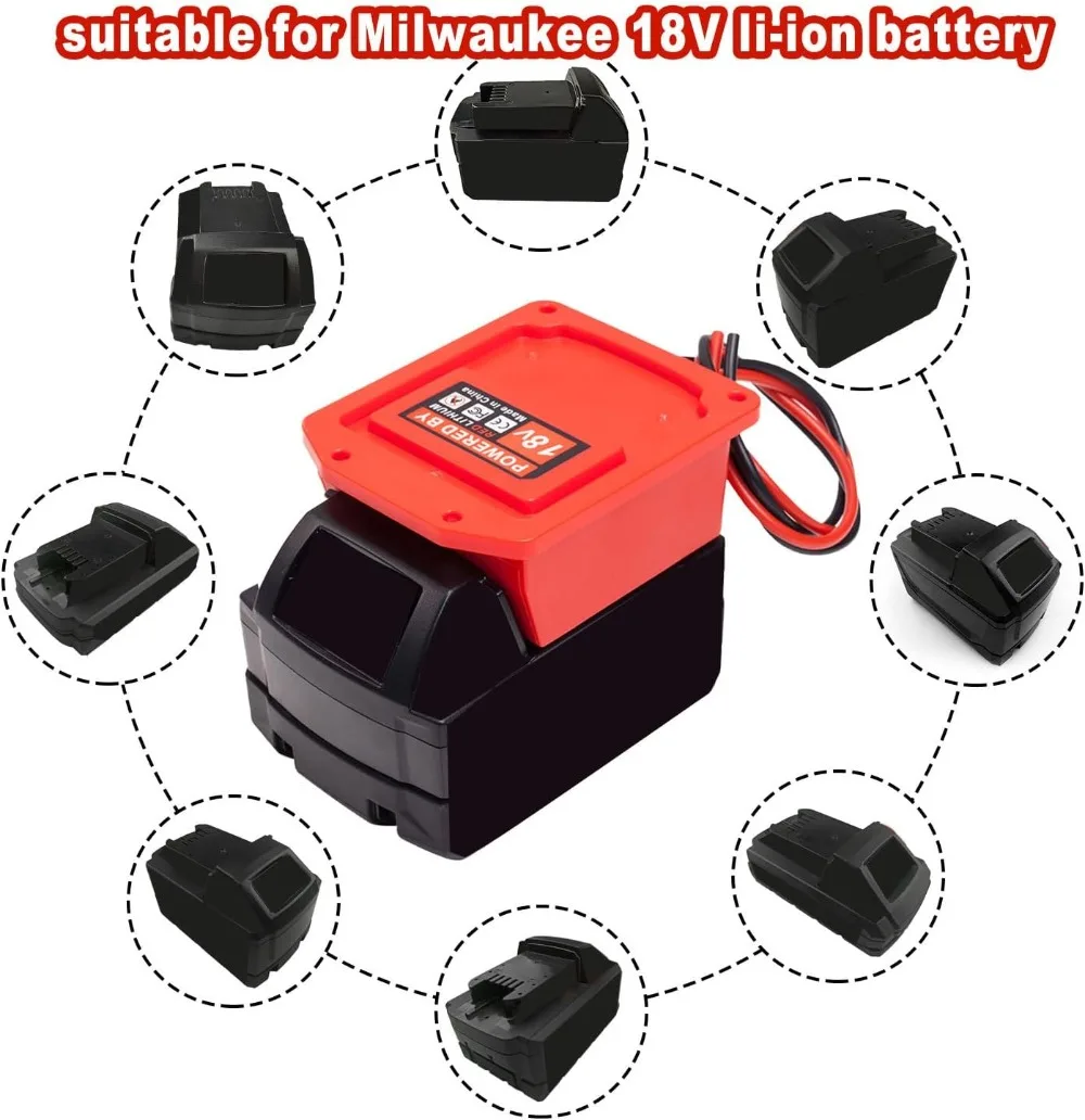 Power Wheel Batterieadapter für Milwaukee 18V mit 6FT tragbarem – Bild 4