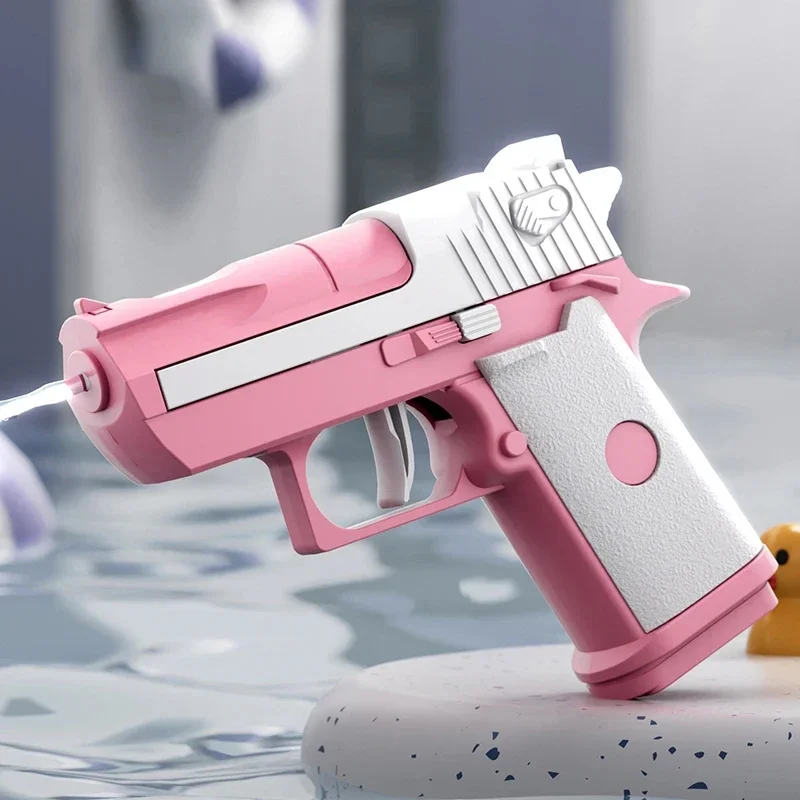 Mini-Wasserpistole für den Sommer, Manuelle Wasserpistole mit Dauerfeuer, Mechanische Wasserpistole