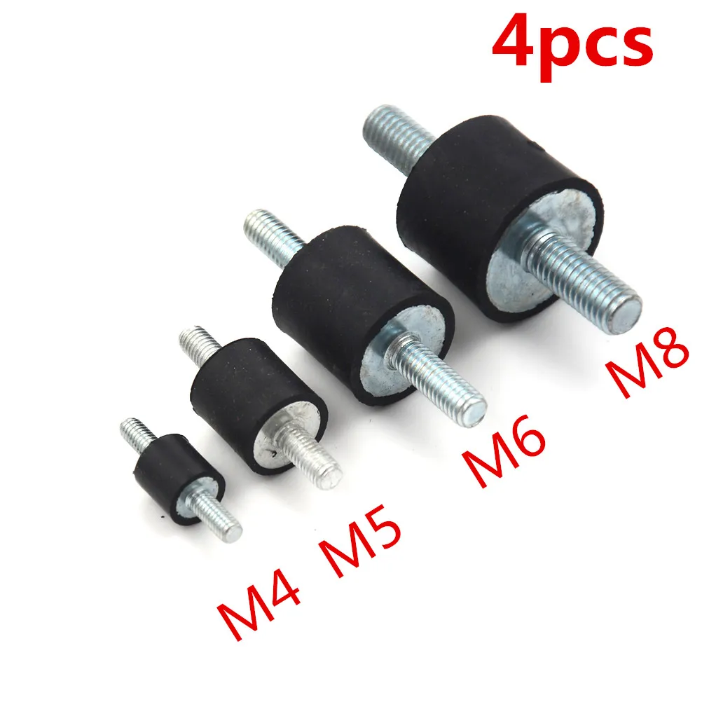 Anti Vibration Silentblock Boot Auto Spule Gummi Halterungen Männliche Werkzeuge M4 M5 M6 M8 Gummi (4 Stück)