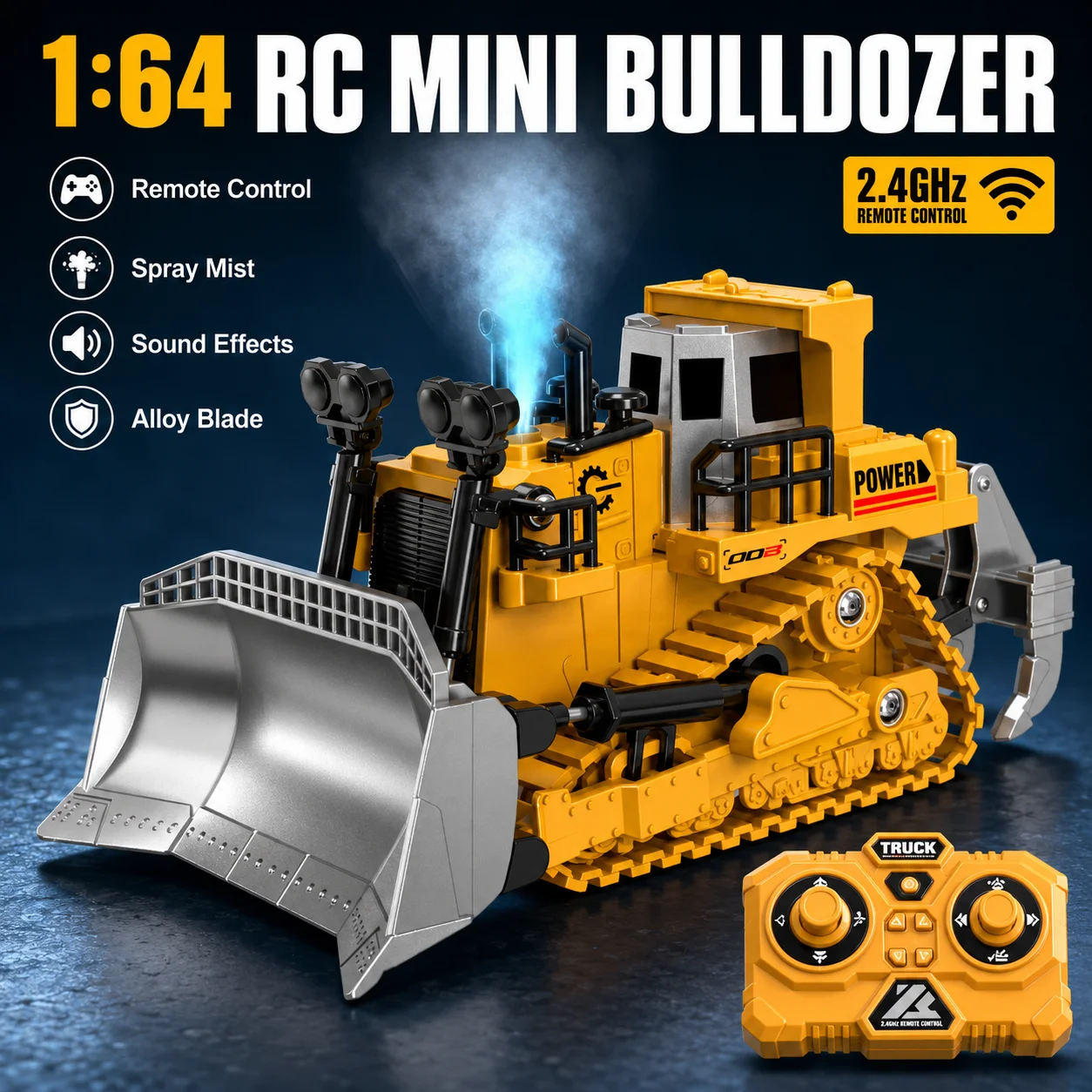 1:64 2,4G RC Mini-Legierungs-Gabelstapler mit Anhänger, Bagger – Bild 5