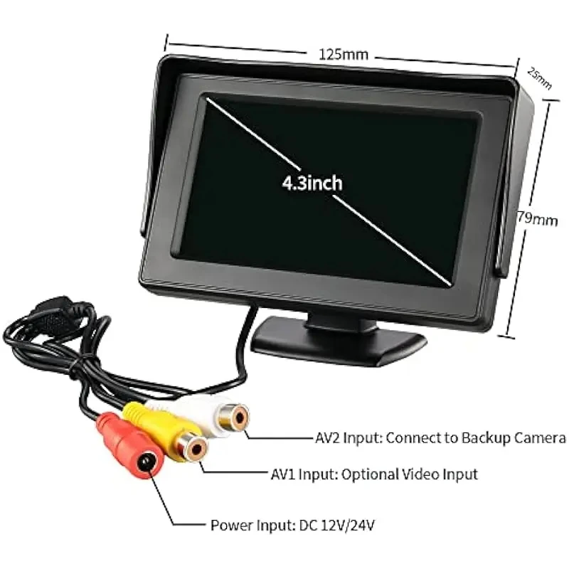 4,3-Zoll-Auto-Display, einfach zu installieren, hochauflösendes – Bild 5