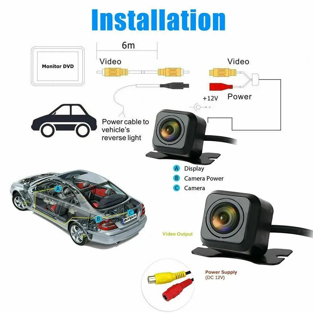 Auto Rückfahr kamera Universal HD Nachtsicht Backup Park Rückfahr – Bild 6
