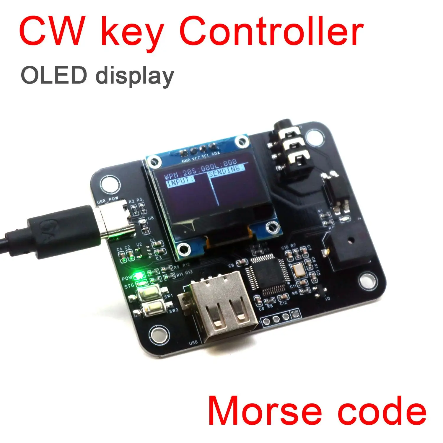 CW elektronischer Schlüssel Controller CW Tastatur Morse Code Signal Senden Werkzeug für USB PC Tastatur Ham