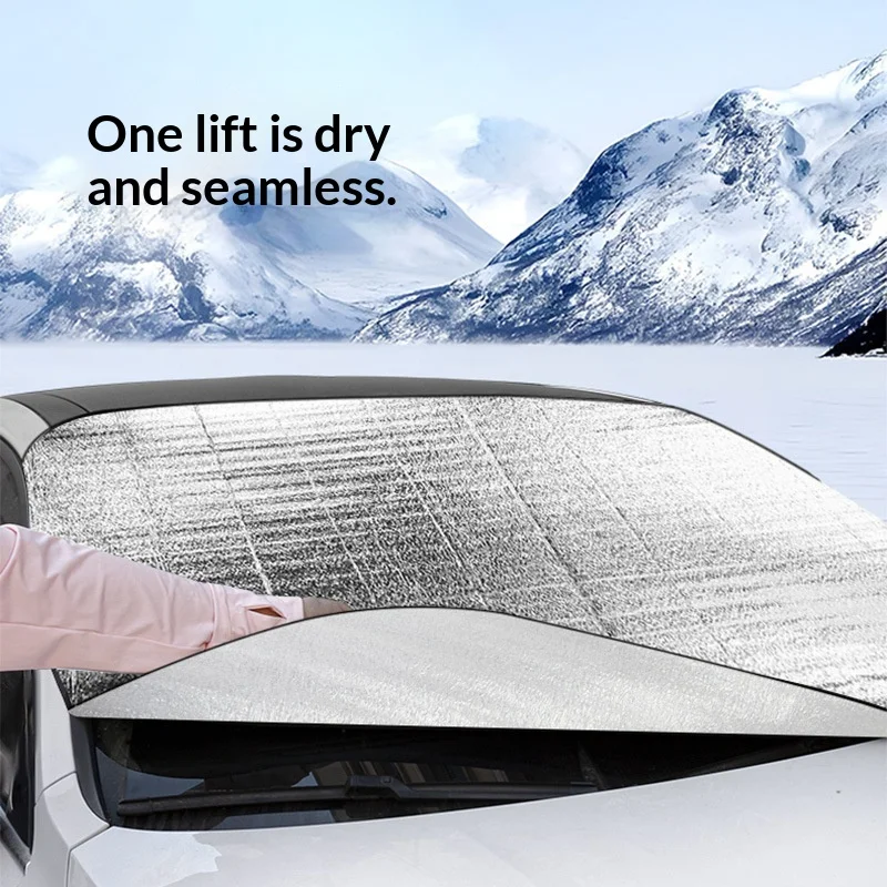 Auto-Windschutzscheiben-Schneeabdeckung | PE-Aluminiumfolie Winter-Eis- und Frostschutz | UV-Schutz