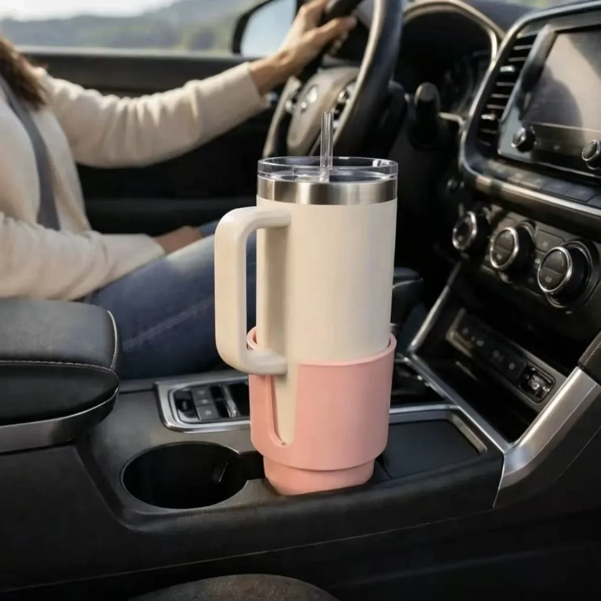Drehbarer 2-in-1 Auto-Getränkehalter aus ABS, Getränke – Bild 5