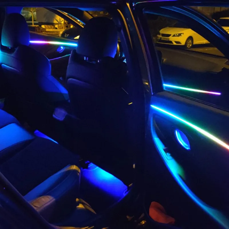 Universal Symphony Auto LED Umgebungslicht 64 RGB Farbe Auto Innenraum – Bild 3