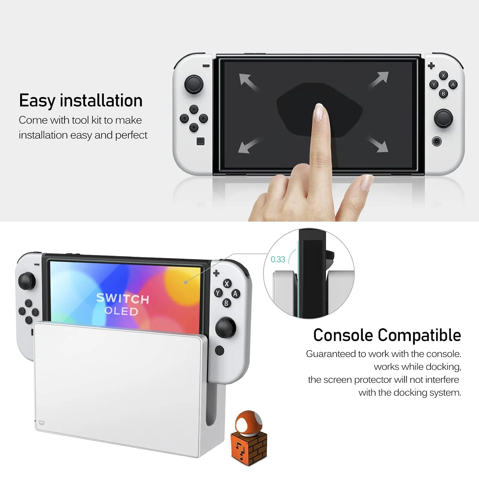 9H gehärtetes Glas für Nintendo Switch OLED Switch2 2 – Bild 3