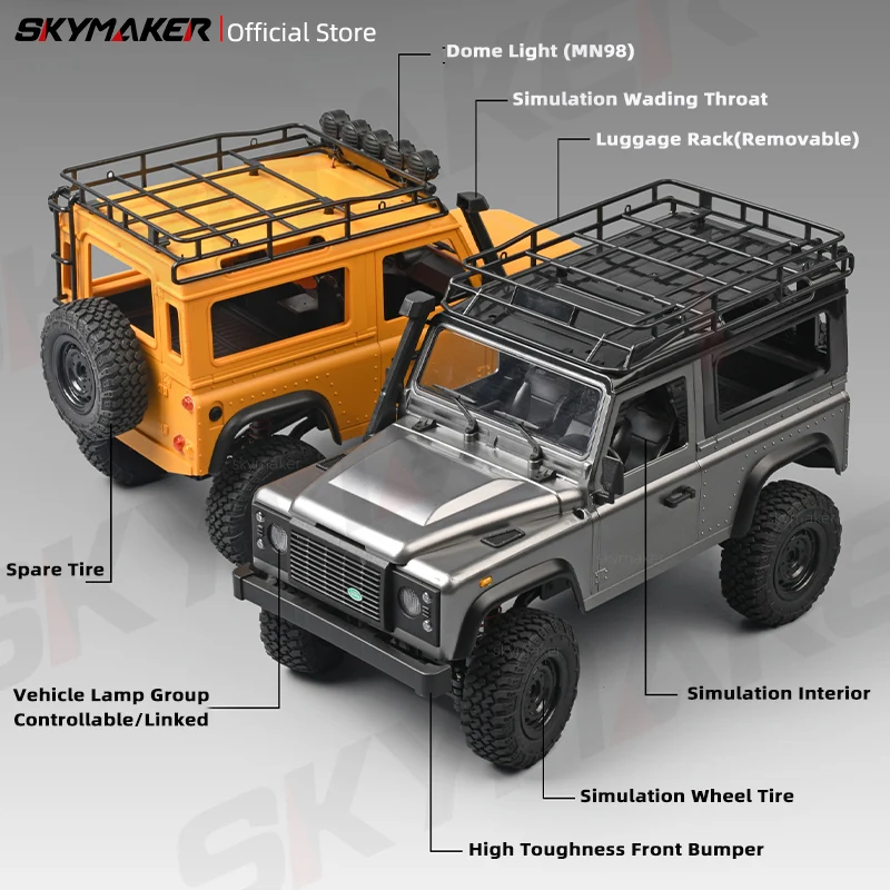 MN99s MN98 1:12 MN Modell RTR Version RC Auto 2,4G 4WD RC Rock Crawler – Bild 6