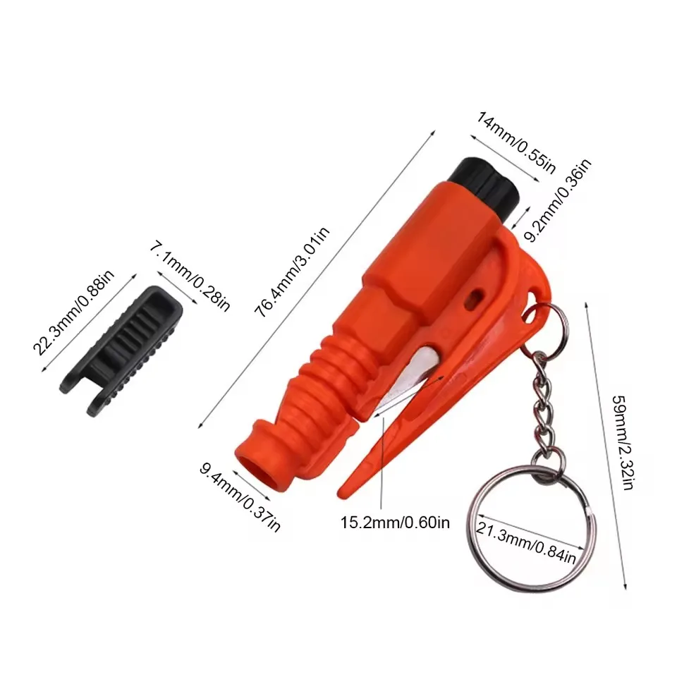 Sicherheitshammer Auto-Notfallwerkzeug 3-in-1 Fensterbrecher – Bild 2