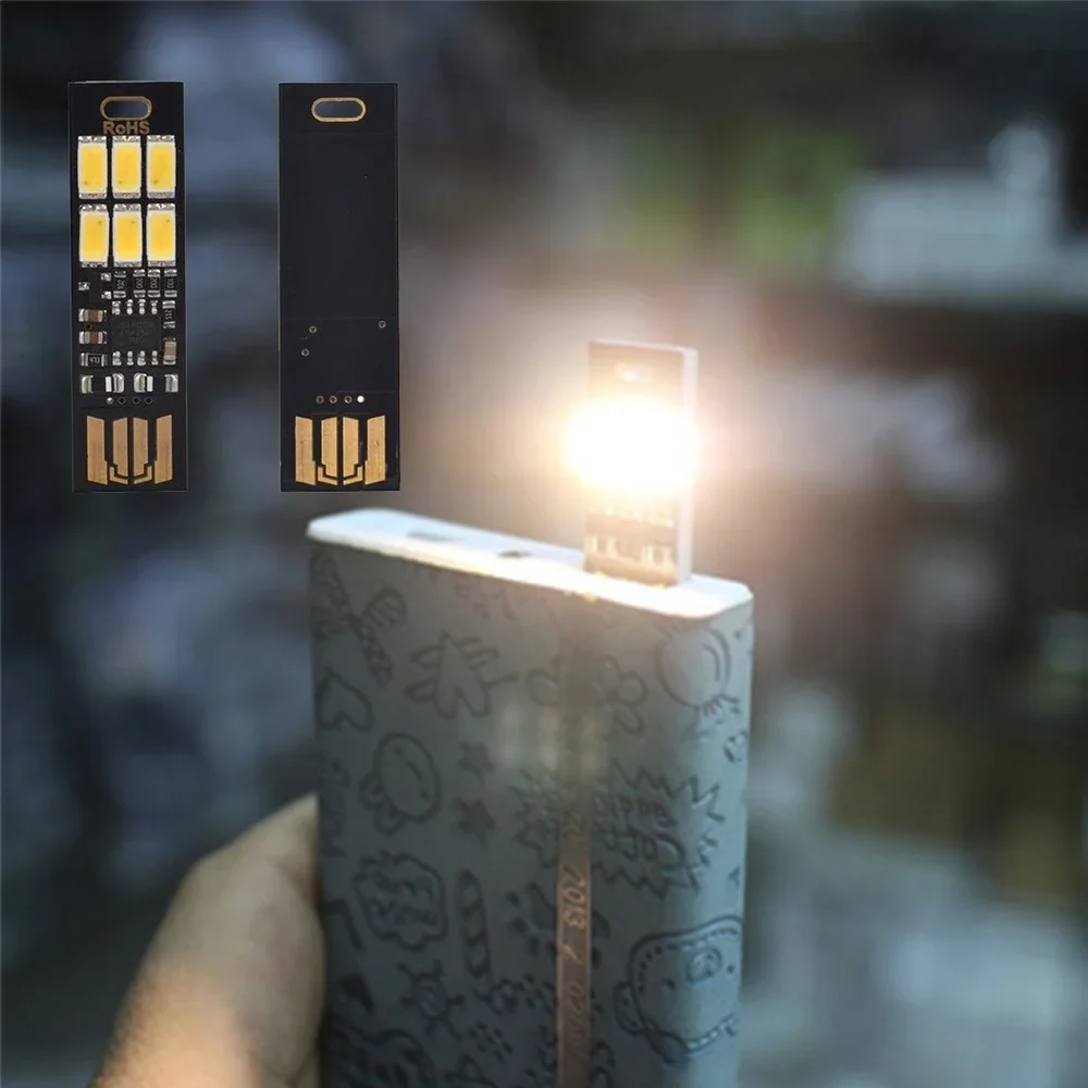 Mini USB LED Leselampe 5 V mit Touch-Dimmer, für Powerbank und Laptop – Bild 6