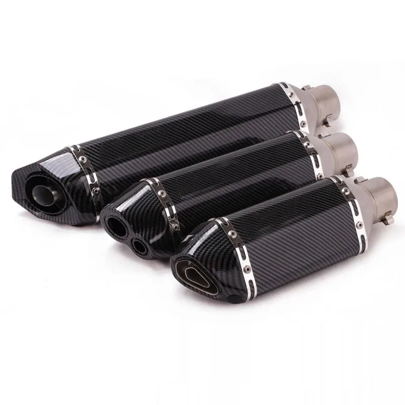 51 mm Universal Motorrad Auspuff Schalldämpfer Edelstahlrohr