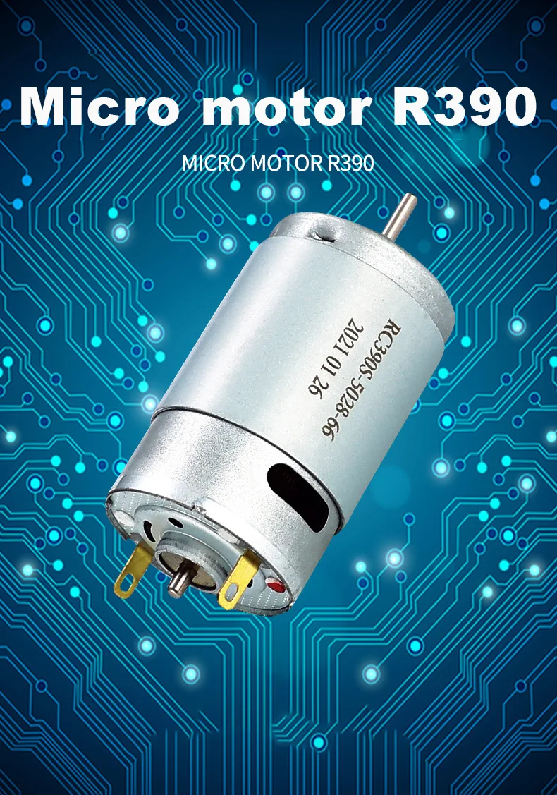 DC-Motor R390 Hochdrehmoment-Mikromotor 390 6V-12V Bürstenmotor 20000 – Bild 5