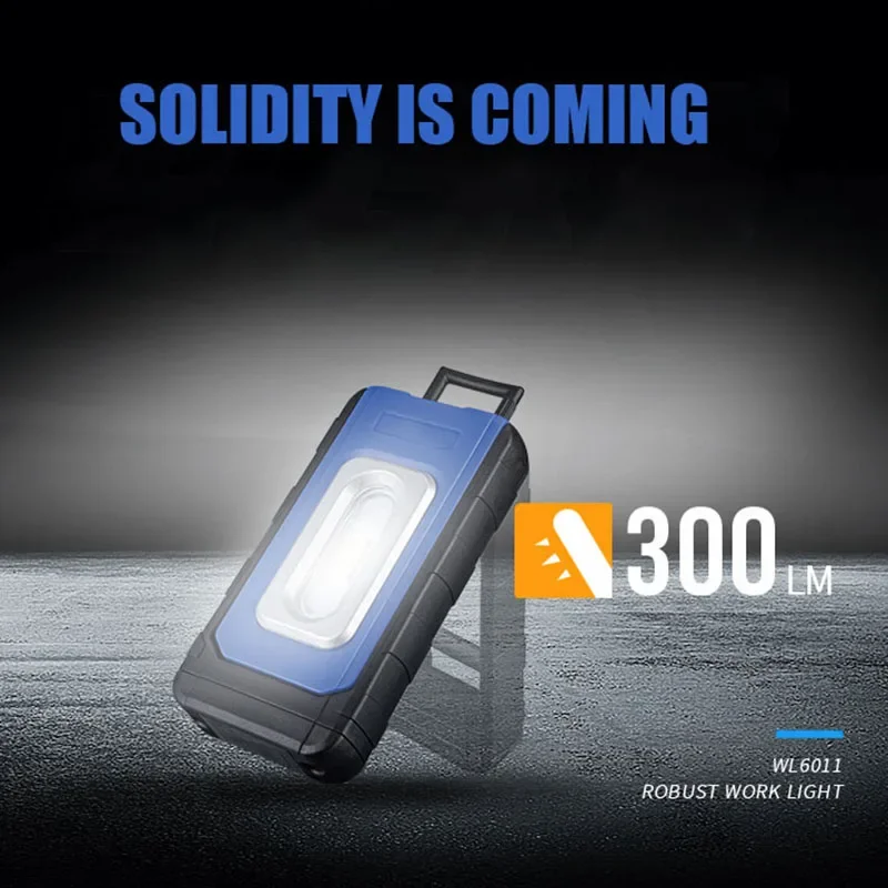 VOLODYMYR Werkstattlampe, COB-LED, wiederaufladbar, blau, mit starkem – Bild 2