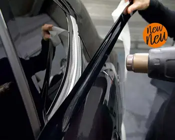 Glänzend schwarze Vinyl Wrap Strip Tape Car Wrap Folie für Fensterverkleidung Türschutzfolie 3/5/7/10 cm