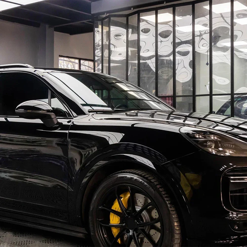 Ultra Gloss PET Piano Black Vinyl Wrap Film Aufkleber Auto Dekoration – Bild 3