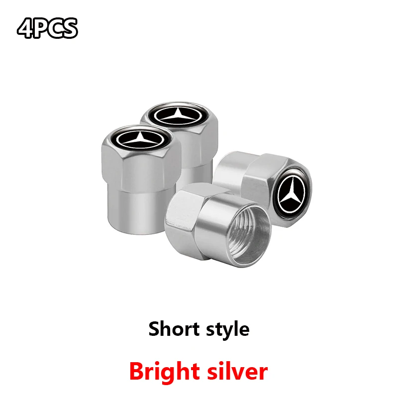 4er-Set Stylingschutzkappen für Reifenventile - Staubschutz für Mercedes-Benz W210, W176, AMG, CLS, CLE, CLA