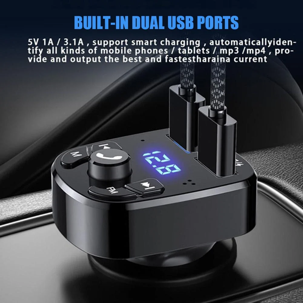 Auto-Freisprecheinrichtung, Bluetooth-kompatibel, 5.0 FM-Transmitter – Bild 4