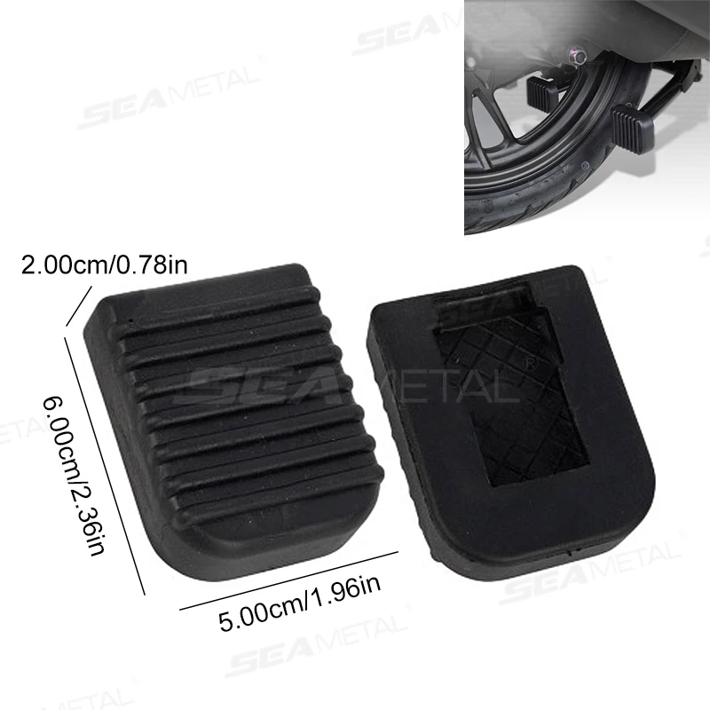 SEAMETAL Motorrad Fußstütze Pad Weiche Gummi Pad Für Roller Grundplatte Anti-rutsch Pads Motorrad Basis