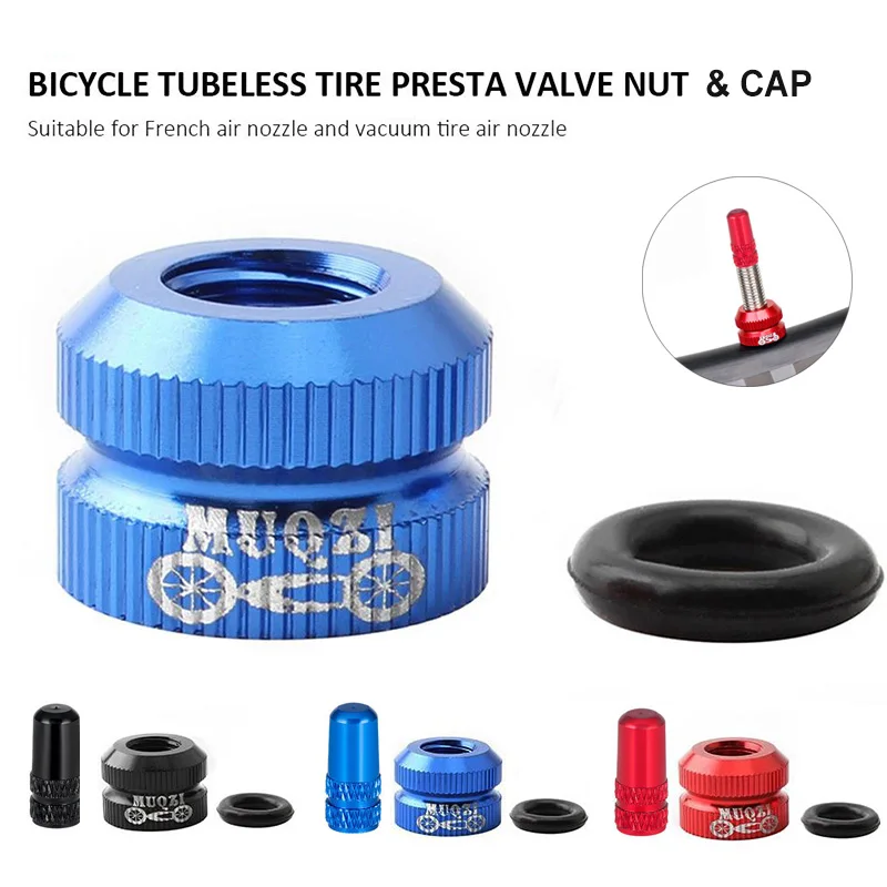 Fahrradreifen-Ventilmutter mit Presta-Ventilkappen-Set MTB Rennrad – Bild 4