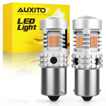 AUXITO 2 Stück BA15S P21W LED Kein Hyper-Flash Gelb 1156 BAU15S PY21W LED-Birnen Auto-Blinker Canbus