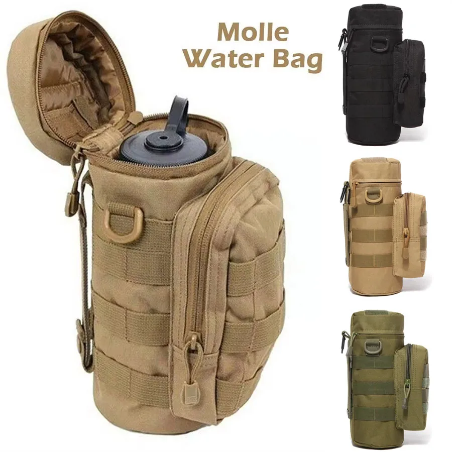 Taktische Molle Wasserflasche Tasche Beutel Halter Outdoor Reisen Camping Wandern Radfahren Angeln Jagd