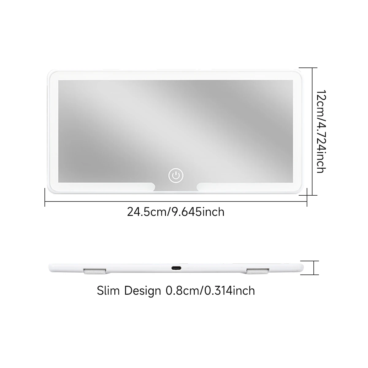 Auto-Innenspiegel, Sonnenblende, Platte, LED, HD, Make-up-Spiegel – Bild 5