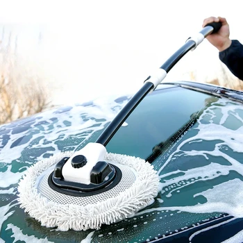 Auto Waschen Pinsel Auto Reinigung Pinsel Teleskop Langen Griff Mopp Weiches Haar Chenille Besen Universal