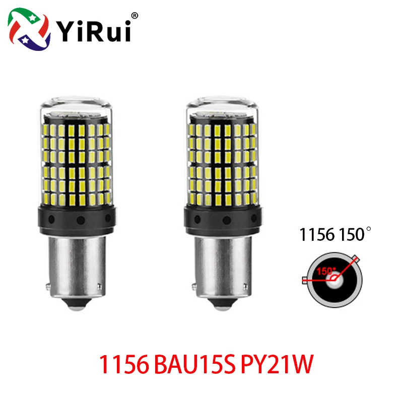 YiRui 2 stücke 12-48 V Neue Led-lampen 144smd Lampe Reverse Blinker Licht BA15S P21W BAU15S PY21W 7440 W21W