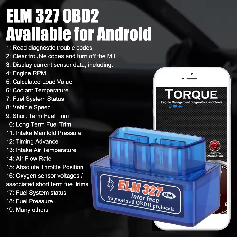 Mini Eml327 V2.1 OBD 2 Bluetooth Auto Diagnose-Tools – Bild 2