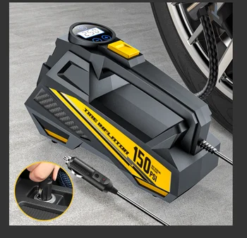 Kabelgebundene tragbare Auto-Luftpumpe, verbesserte 12 V 150 PSI elektrische Reifenfüllpumpe, Motorrad