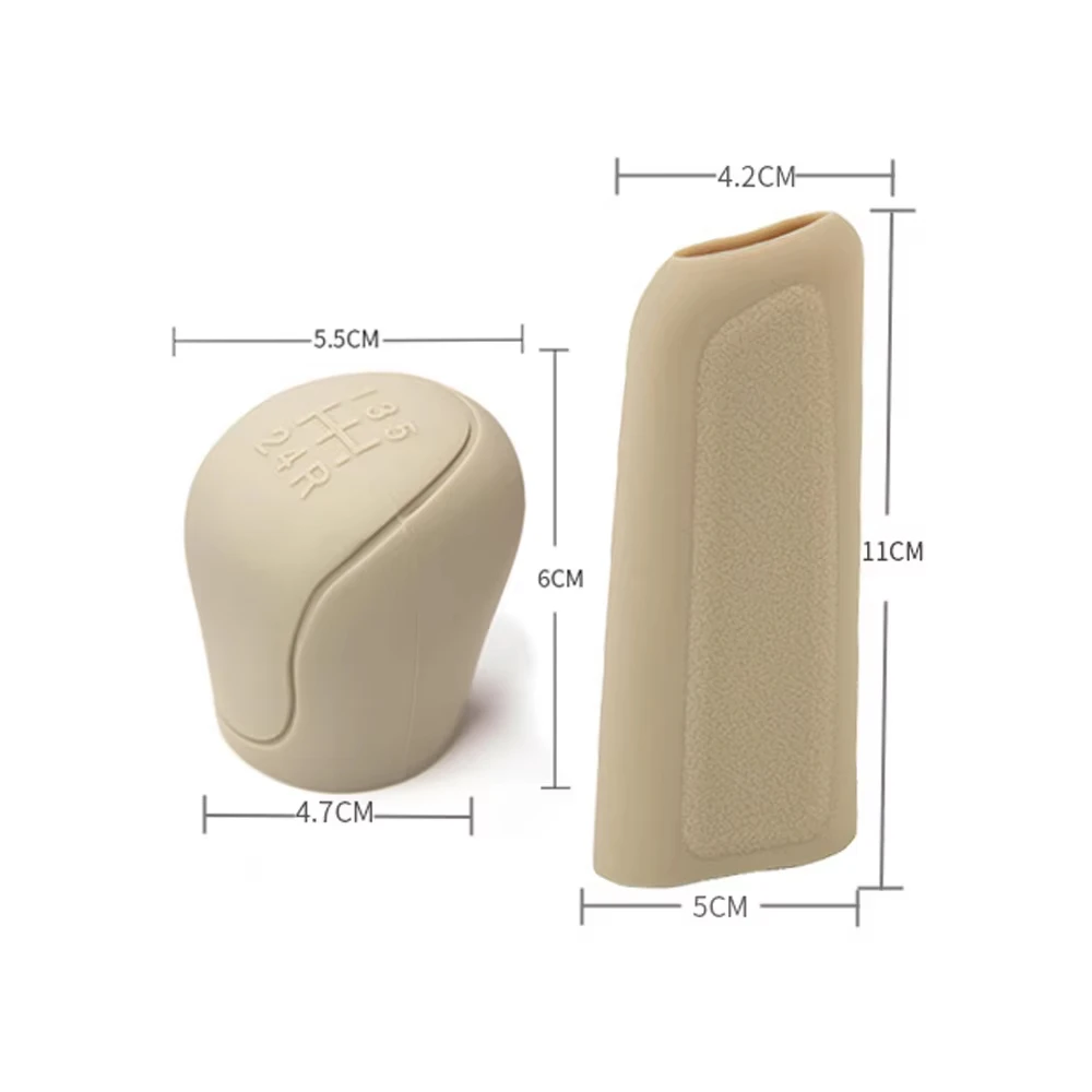 Auto Schaltknauf Abdeckung Handbremse Silikon Non Slip Grip Griff Fall – Bild 3