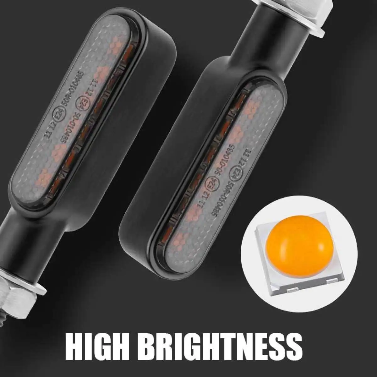 8mm Mini LED Motorrad Blinker Anzeigeleuchte Blinkerleuchte Clignotant – Bild 3