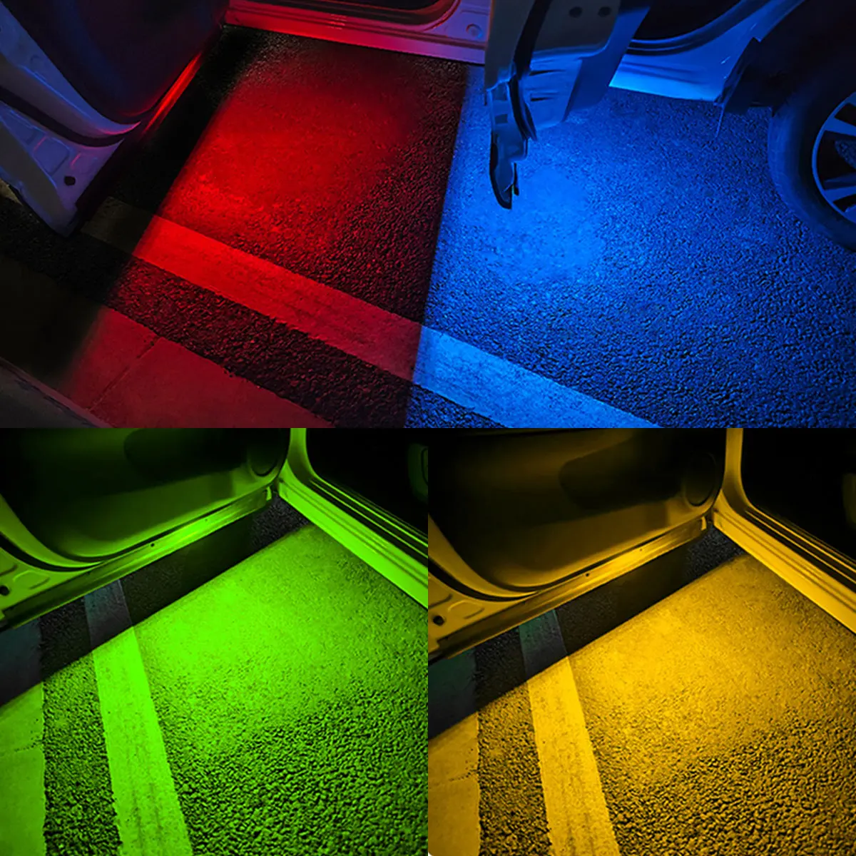 Auto LED Tür Lichter RGB Led Drahtlose Tür Warnleuchten USB (2 Stück) – Bild 2