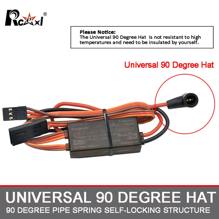 RCEXL Ver 2.1 Universelles On-Board-Glow-System für Methanol-Motoren mit LED-Anzeige RC-Spielzeugmodell