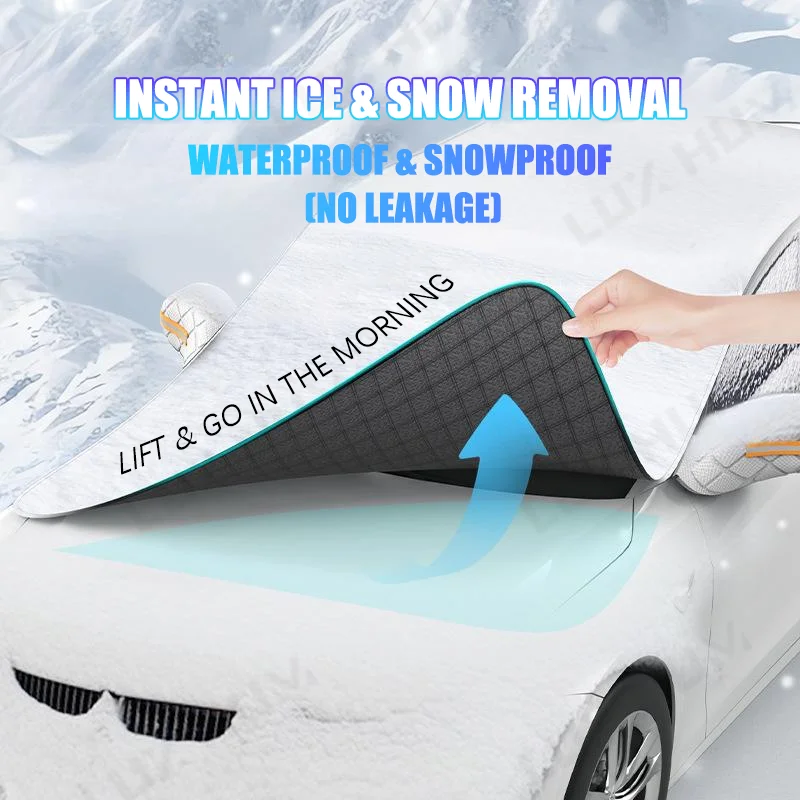 Auto Magnetische Windschutzscheibe Schnee Abdeckung 5-Schicht – Bild 2